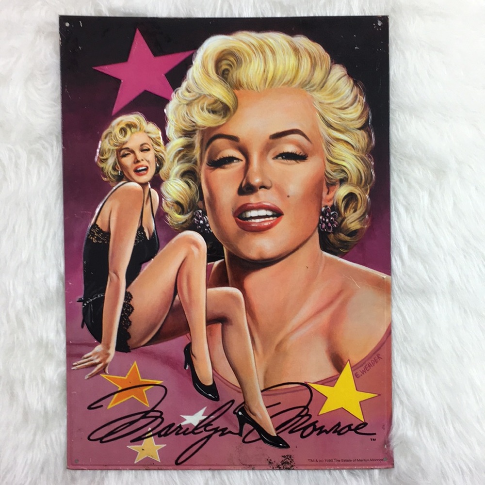 Marilyn monroe 1995 estate metal rare art sighn